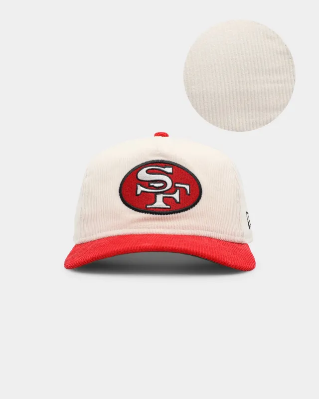 New Era San Francisco 49ers 'Throwback Corduroy' Golfer Snapback White sold by Culture Kings