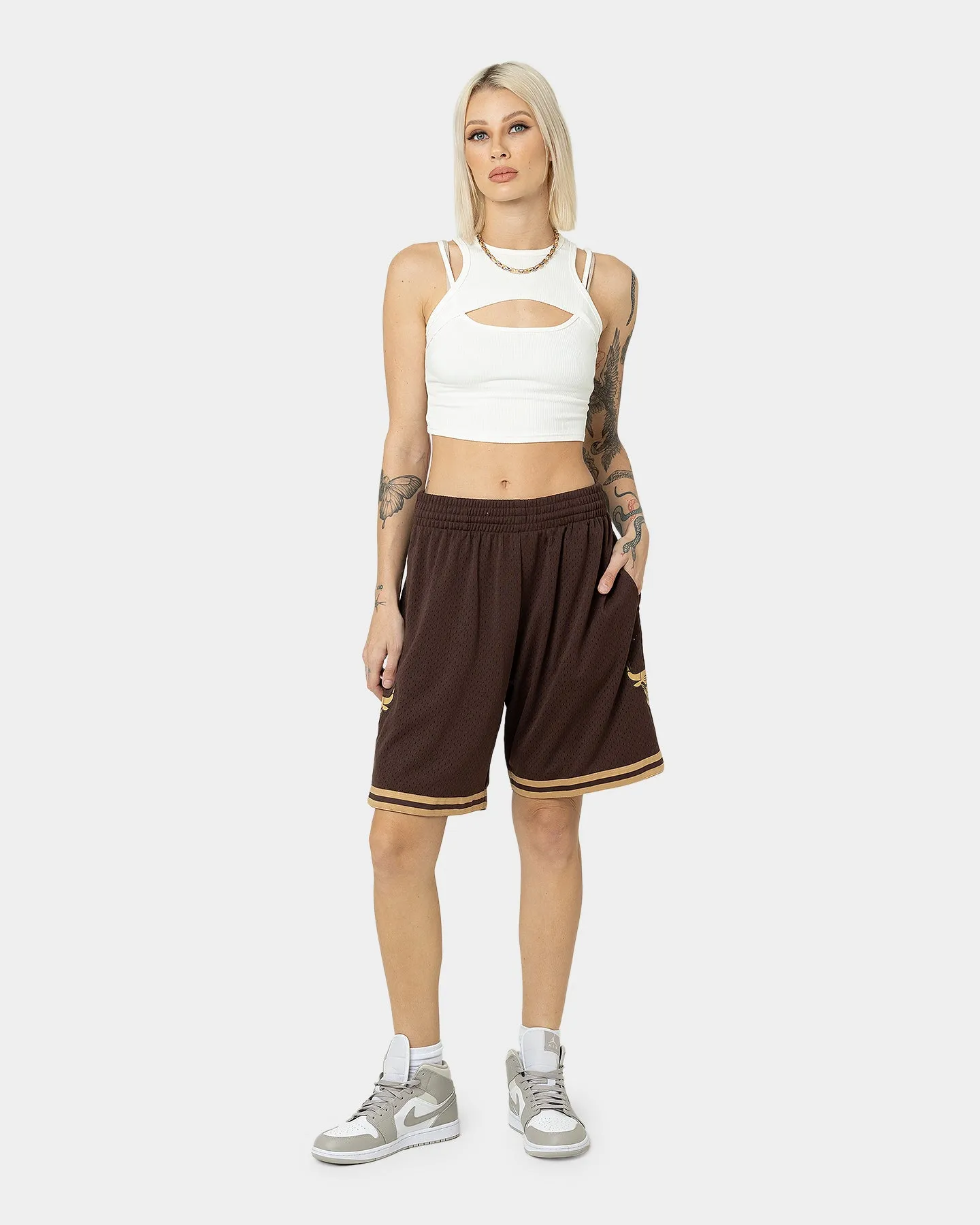 Mitchell & Ness Chicago Bulls Lux Brown Swingman Shorts Baroque Brown sold by Culture Kings product image thumbnail 2