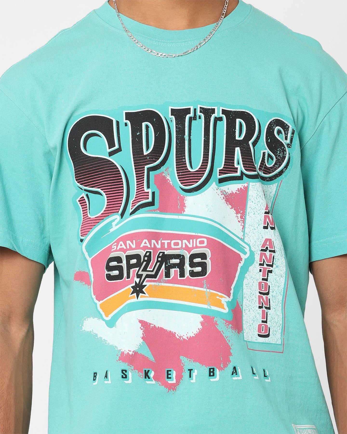 Mitchell & Ness San Antonio Spurs Brush Off T-Shirt Aqua sold by Culture Kings product image thumbnail 3