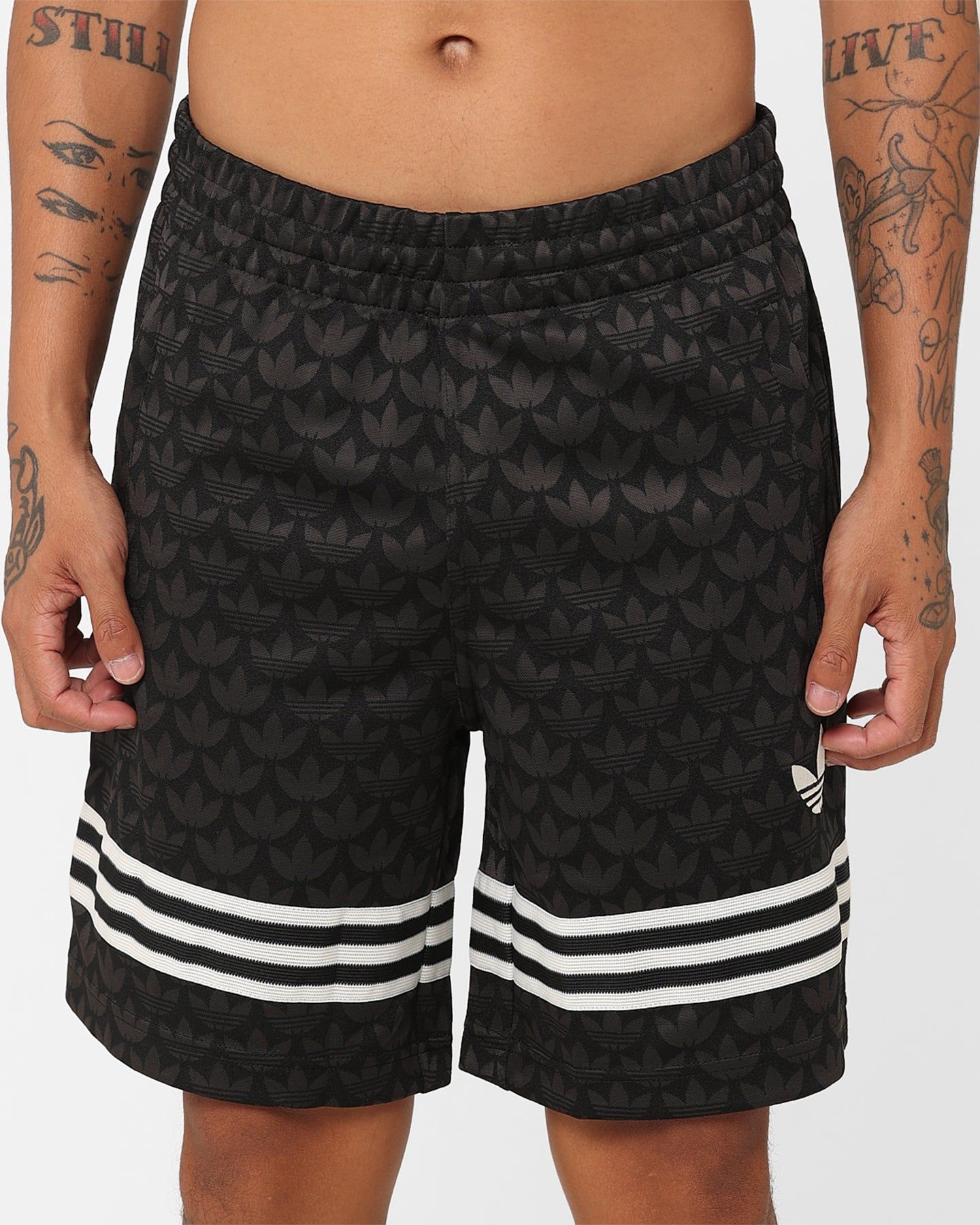 Adidas Adicolour Monogram Shorts Black sold by Culture Kings product image thumbnail 7