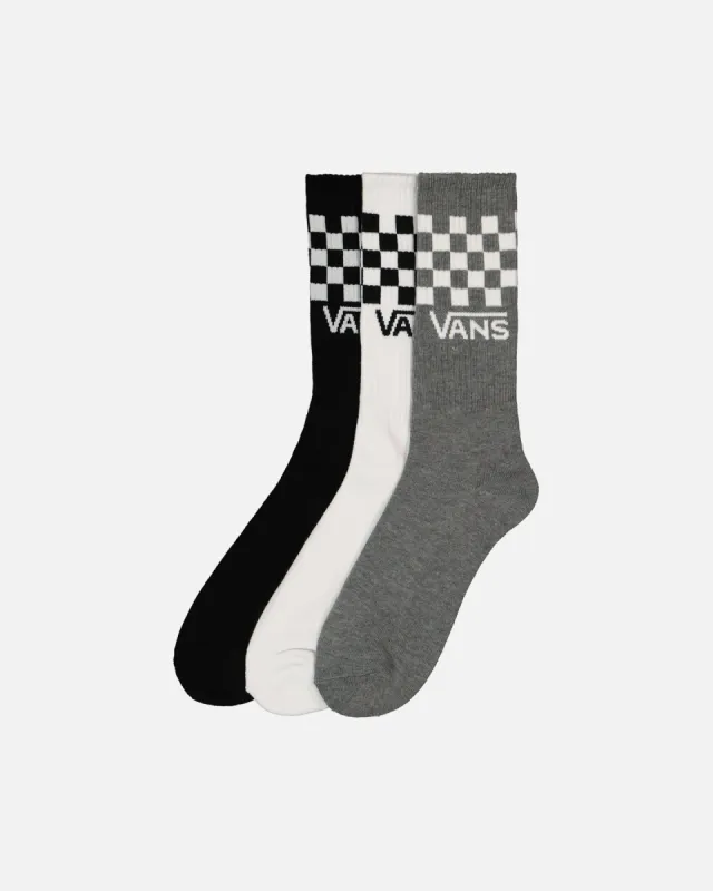 Vans Classic Check Crewcut Socks 3 Pack (US9.5-13) Multi sold by Culture Kings