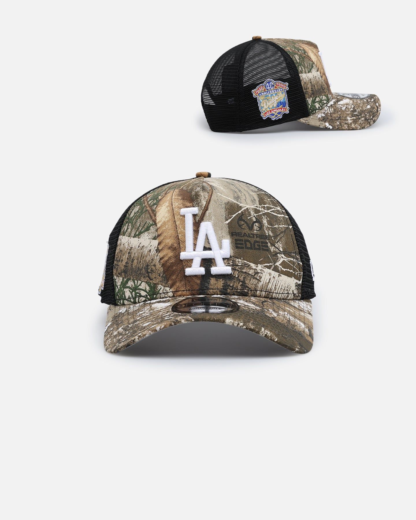 New Era Los Angeles Dodgers 'Real Tree' 9FORTY A-Frame Trucker Snapback Realtree Edge sold by Culture Kings