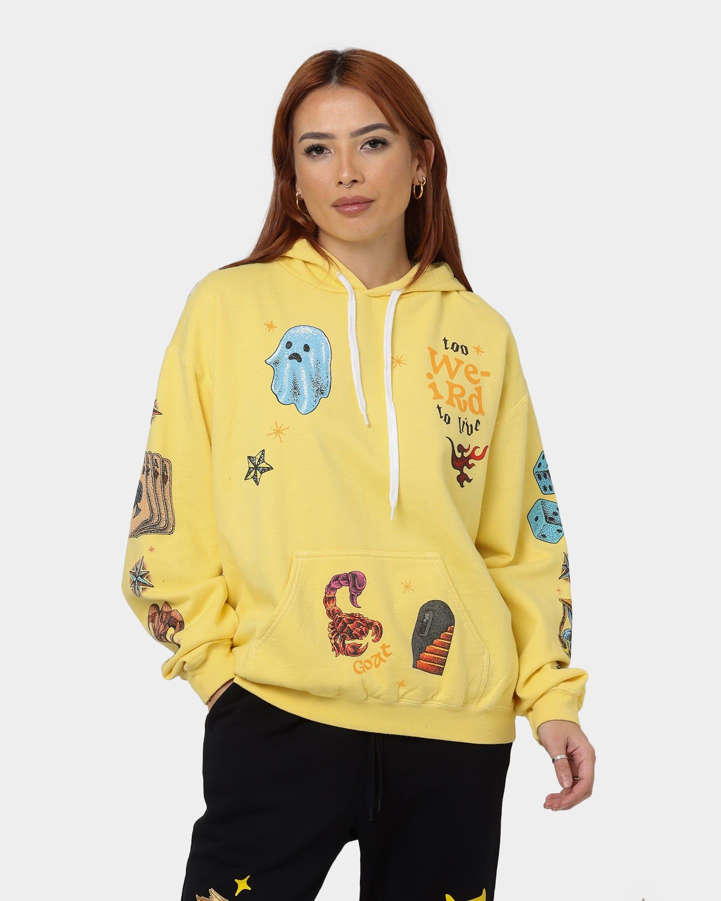 Goat Crew Too Weird To Live Hoodie Butter sold by Culture Kings