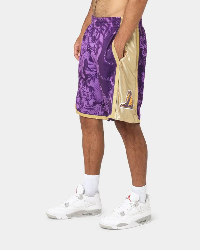 Mitchell & Ness Los Angeles Lakers CNY 4.0 Swingman Shorts Purple sold by Culture Kings
