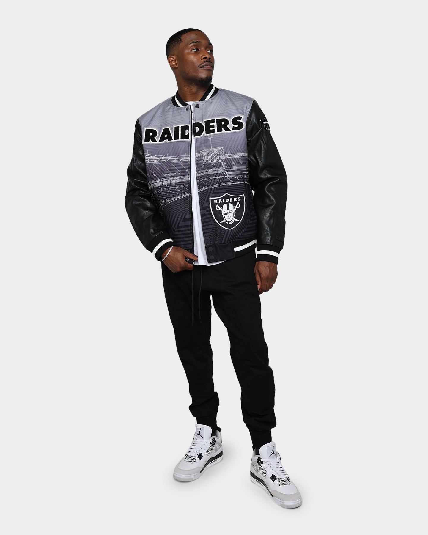 Pro Standard Las Vegas Raiders Remix Varsity Jacket Black sold by Culture Kings product image thumbnail 3