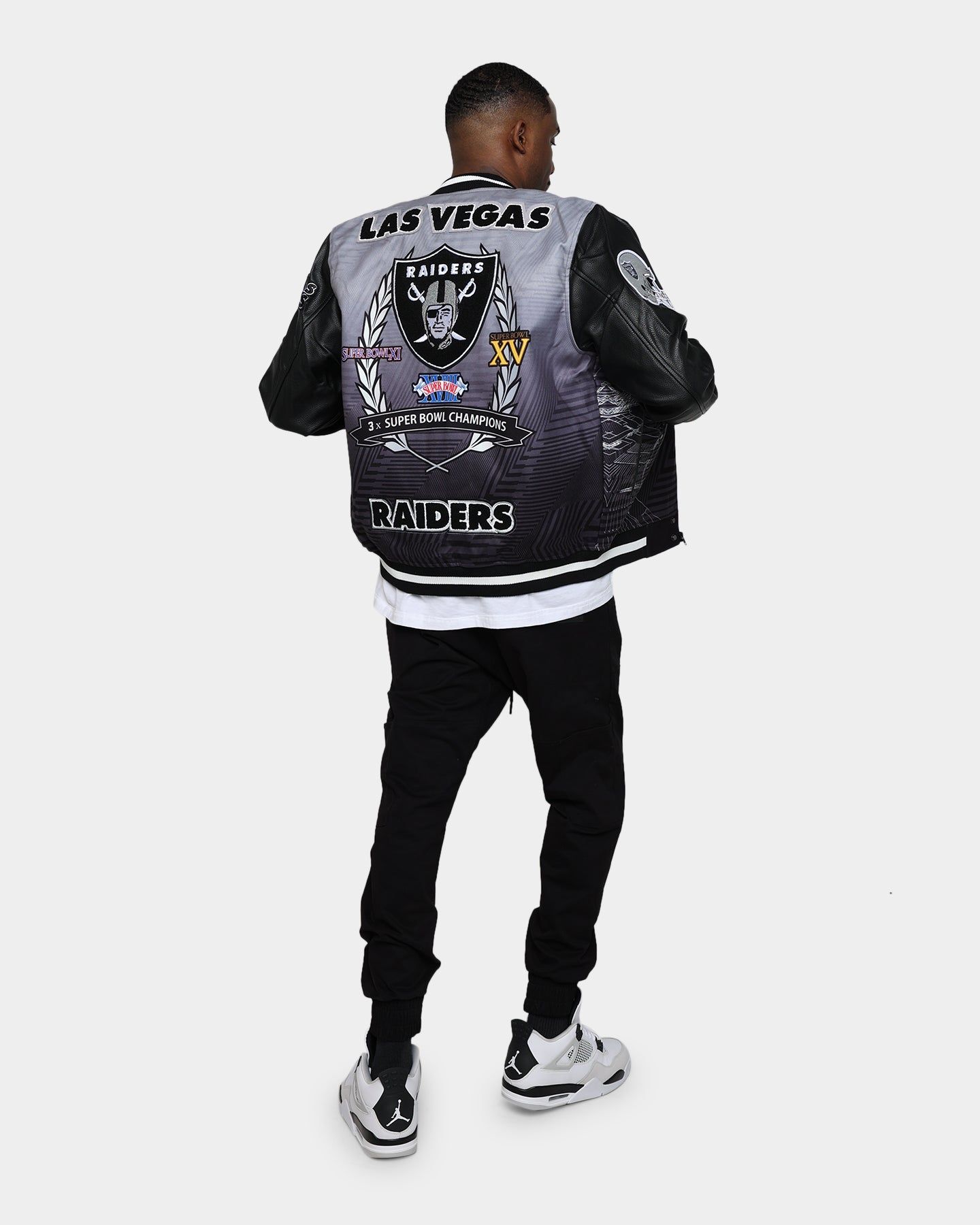 Pro Standard Las Vegas Raiders Remix Varsity Jacket Black sold by Culture Kings product image thumbnail 8