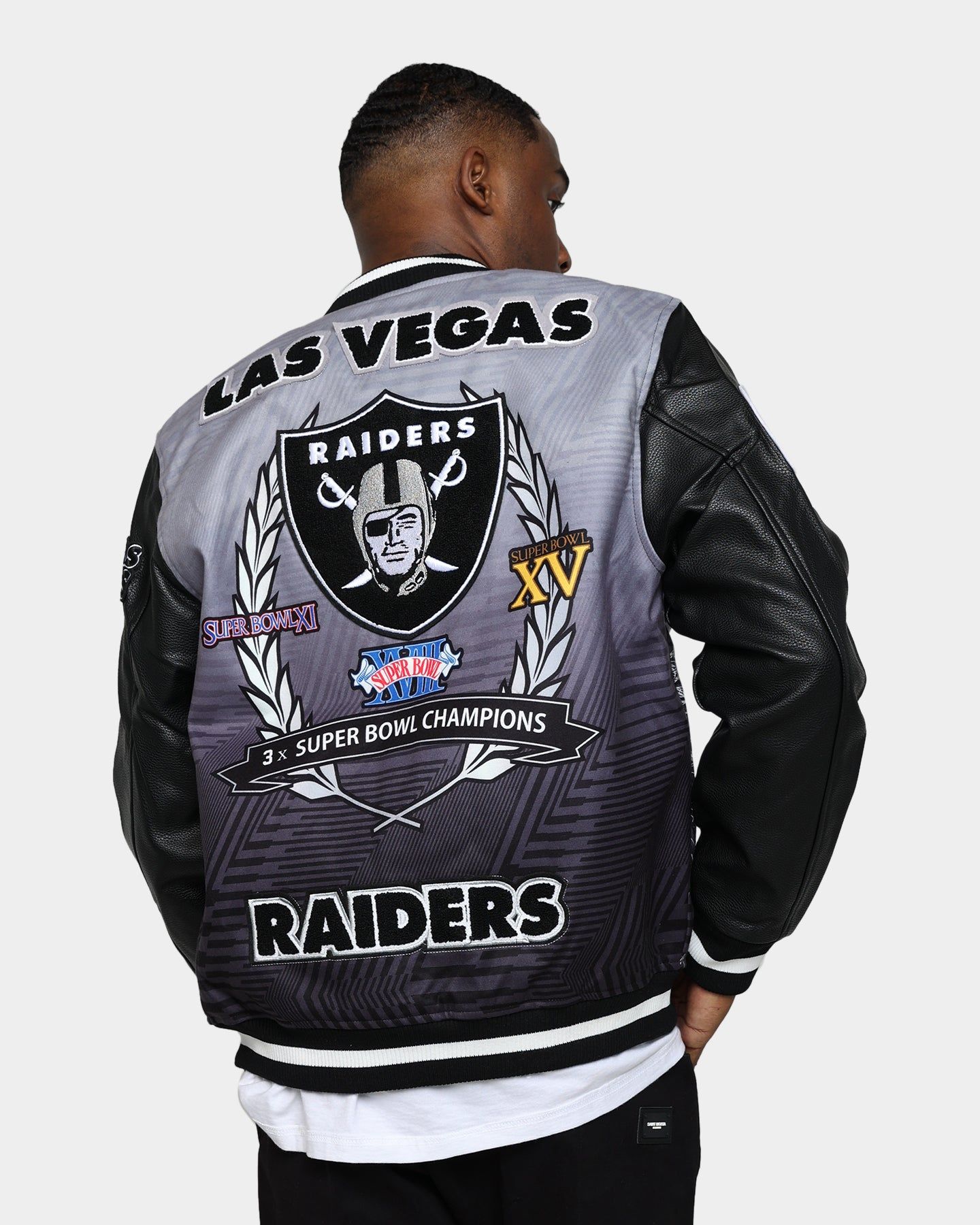 Pro Standard Las Vegas Raiders Remix Varsity Jacket Black sold by Culture Kings product image thumbnail 2