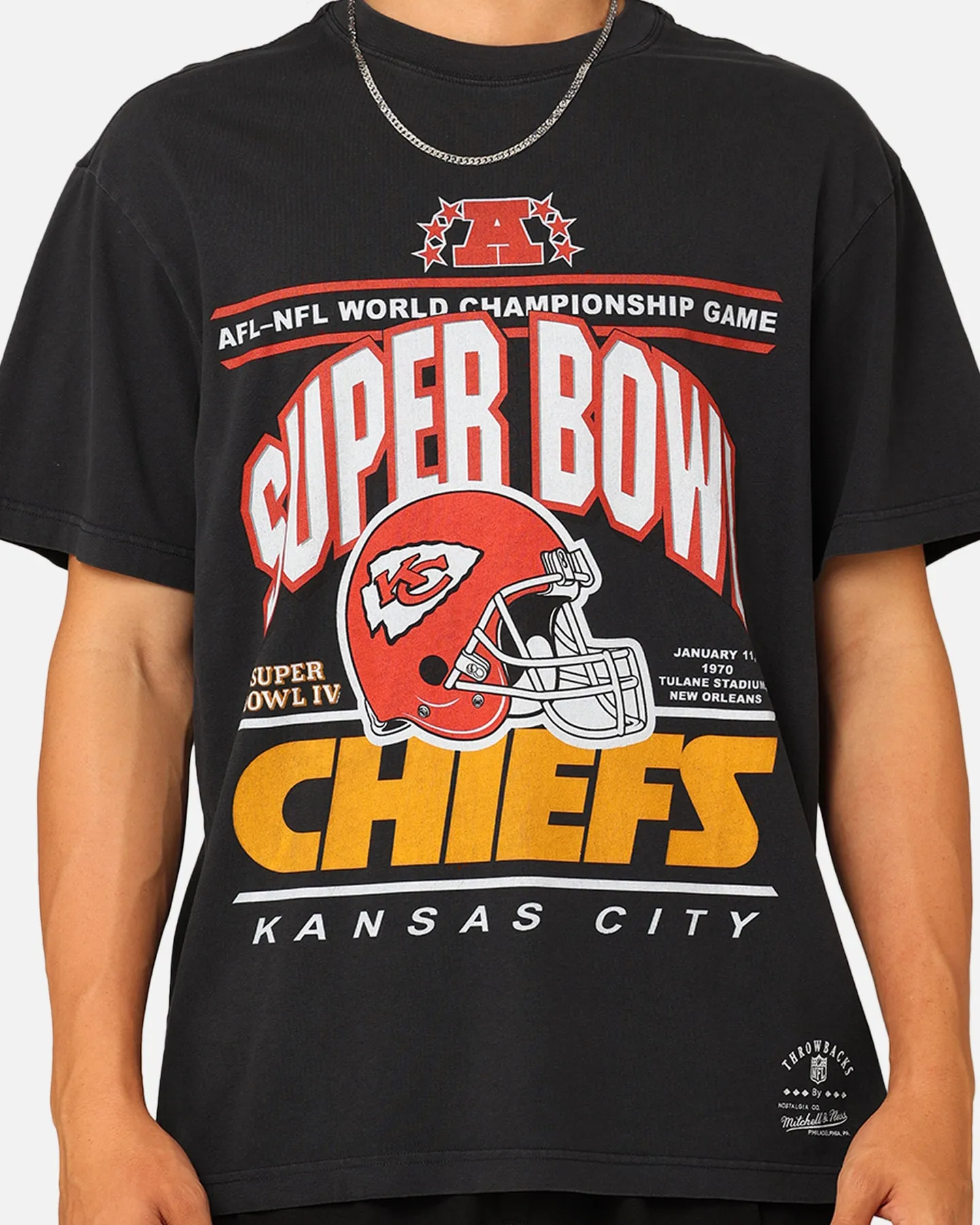 Mitchell & Ness Kansas City Chiefs '70s Super Bowl T-Shirt Faded Black sold by Culture Kings product image thumbnail 3