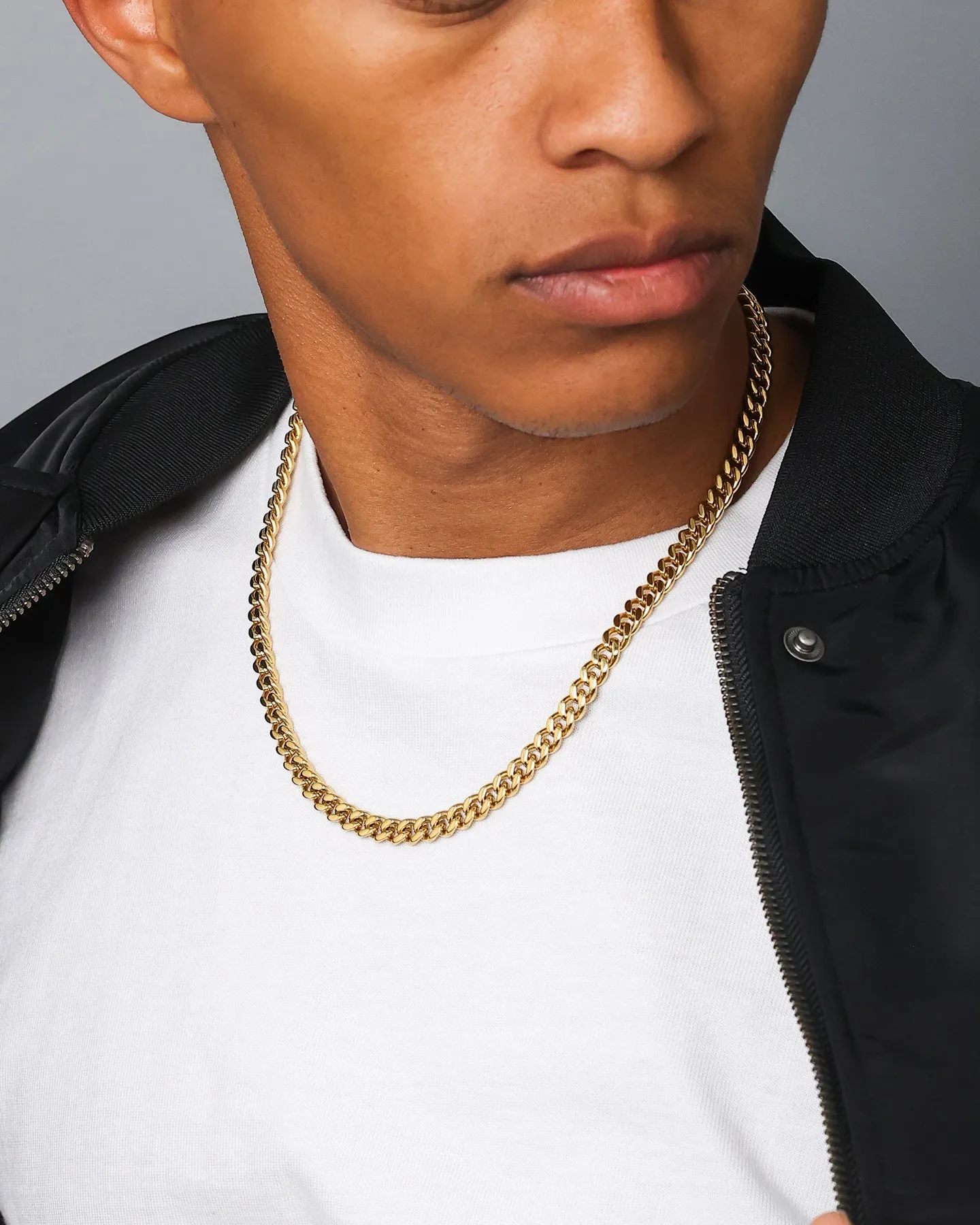 Saint Morta 7mm Cuban Chain Gold sold by Culture Kings