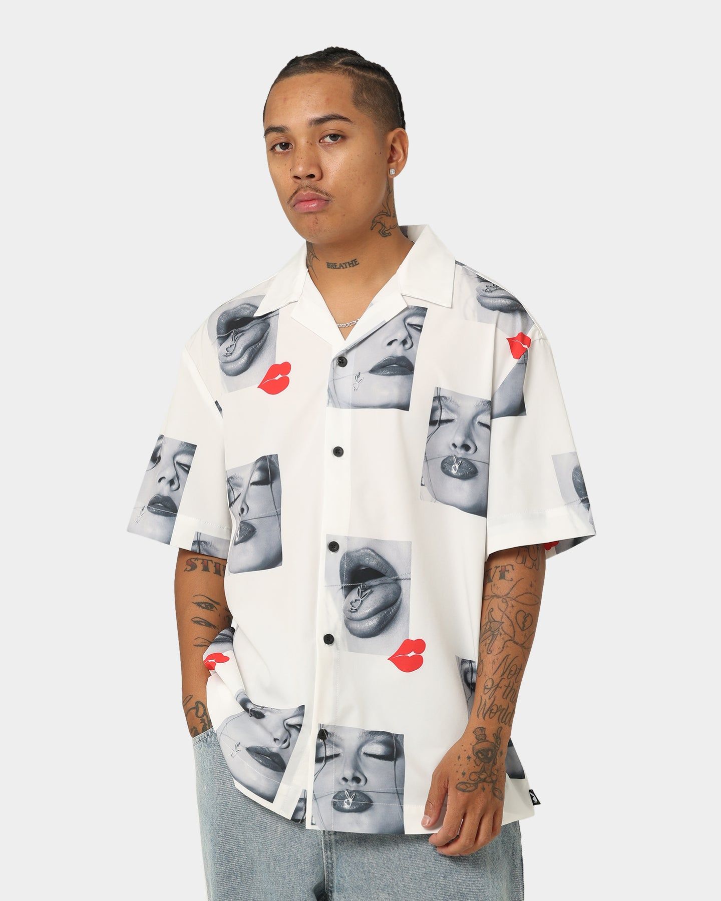 Playboy By CK Smooch Party Shirt White sold by Culture Kings