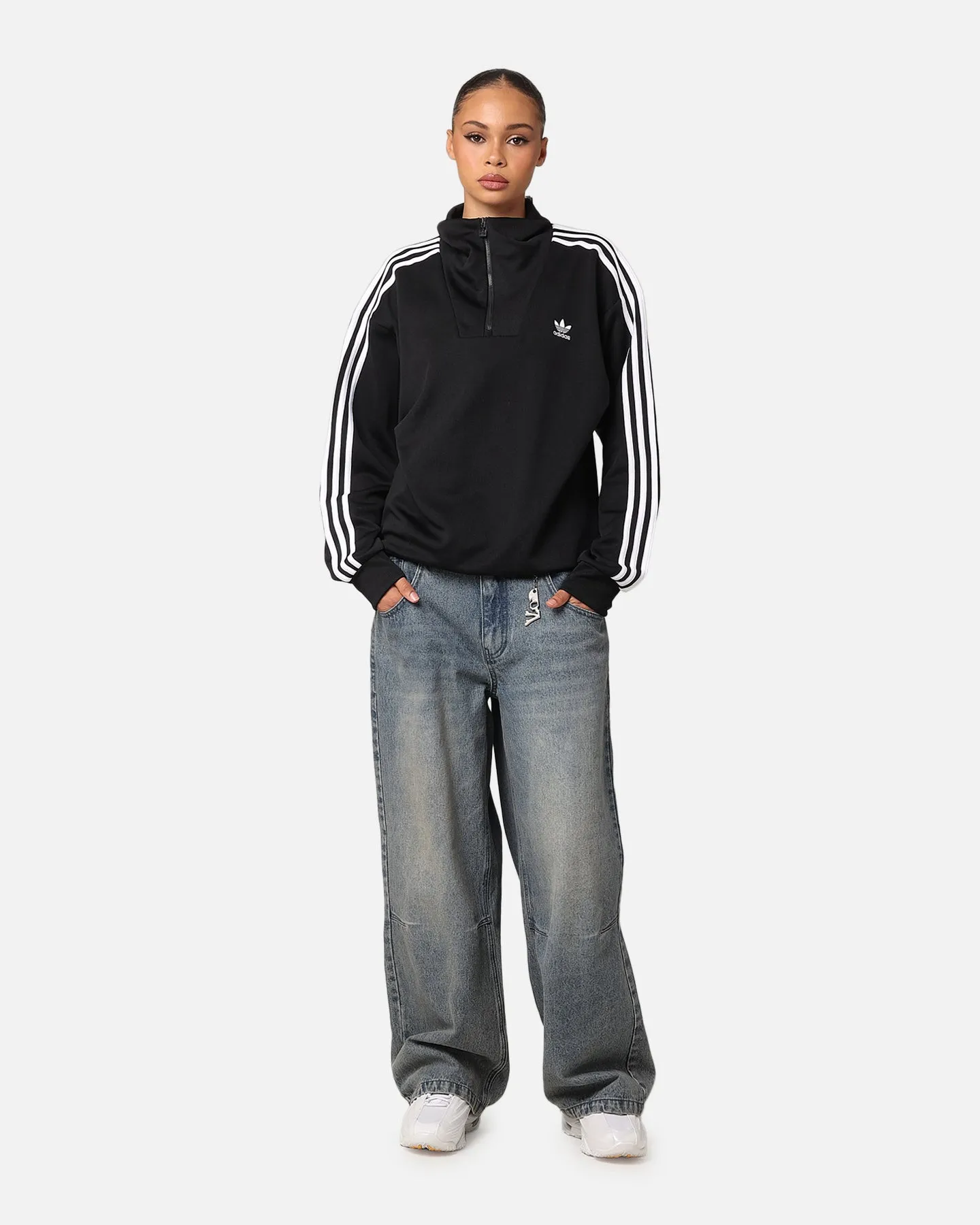 Adidas Funnel Neck Track Jacket Black sold by Culture Kings product image thumbnail 2