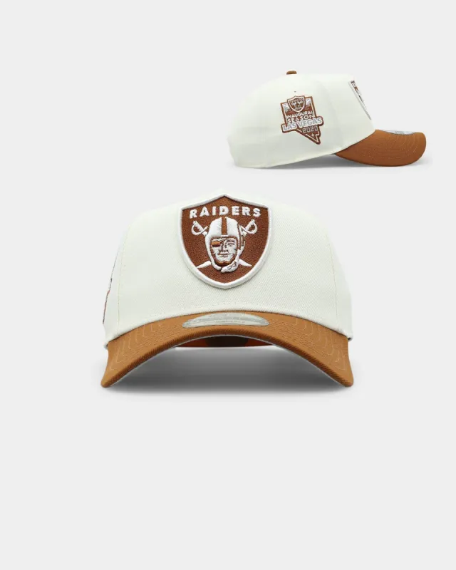 New Era Las Vegas Raiders 'Toasted Peanut' 2-Tone 9FORTY A-Frame Snapback White made by New Era