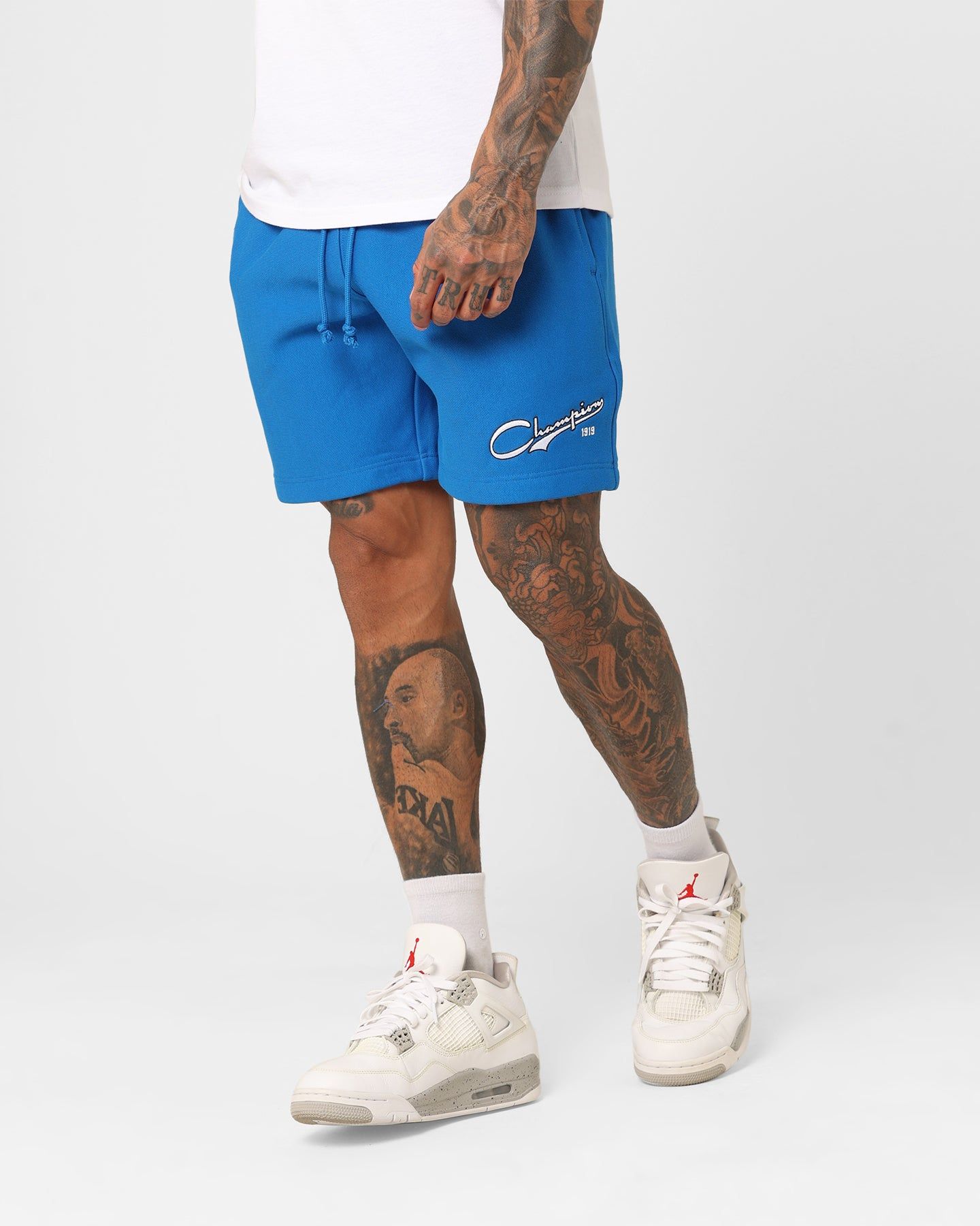 Champion Reverse Weave Cursive Logo Shorts Pelican Do sold by Culture Kings