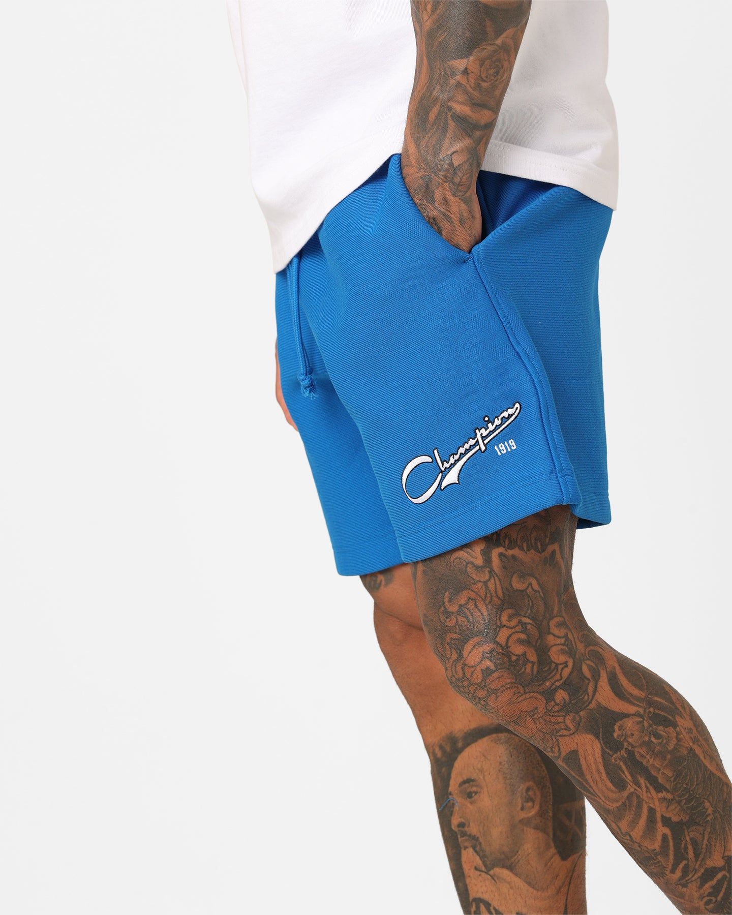 Champion Reverse Weave Cursive Logo Shorts Pelican Do sold by Culture Kings product image thumbnail 4