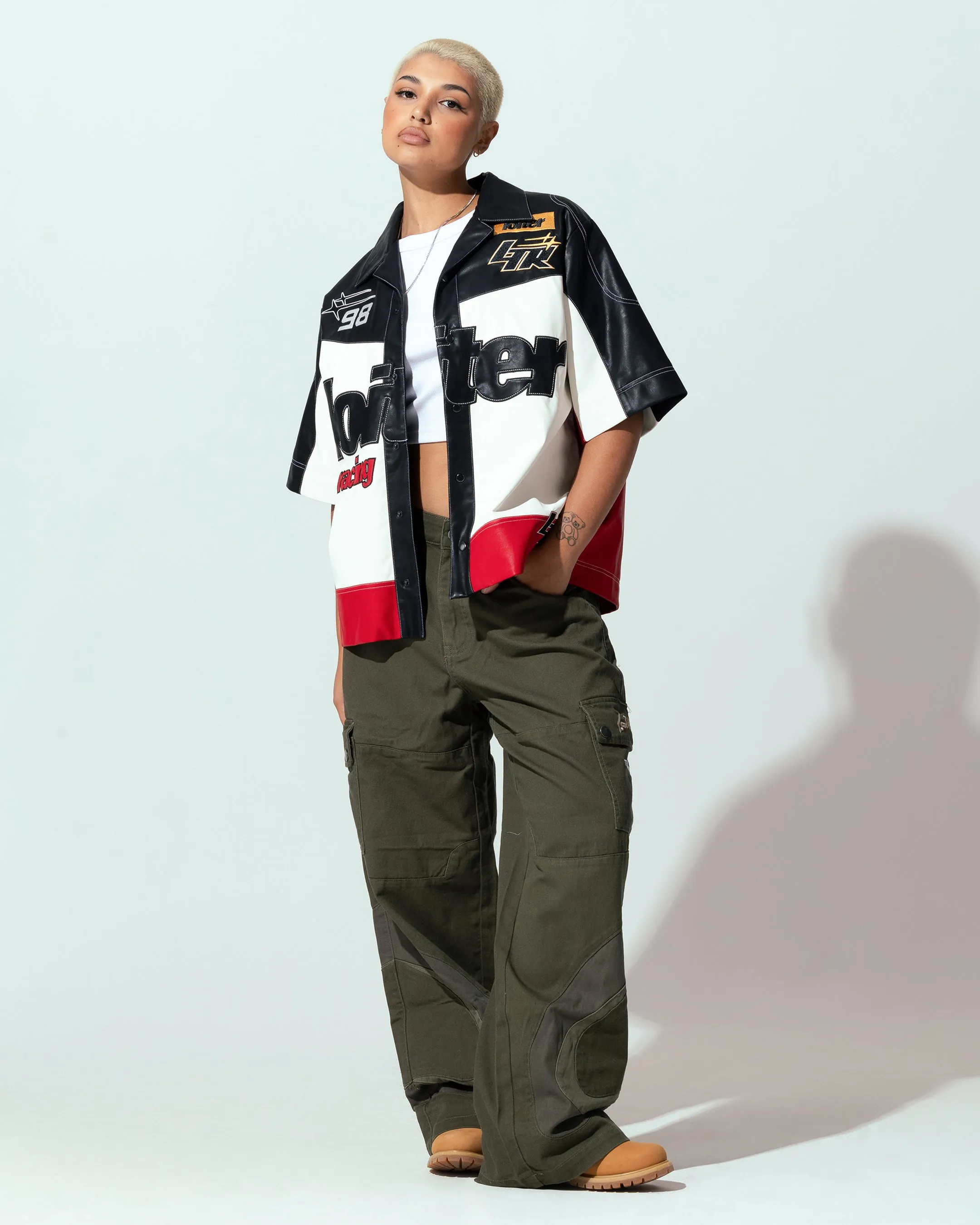 Loiter Racer Button Up Shirt Black/Red sold by Culture Kings product image thumbnail 3