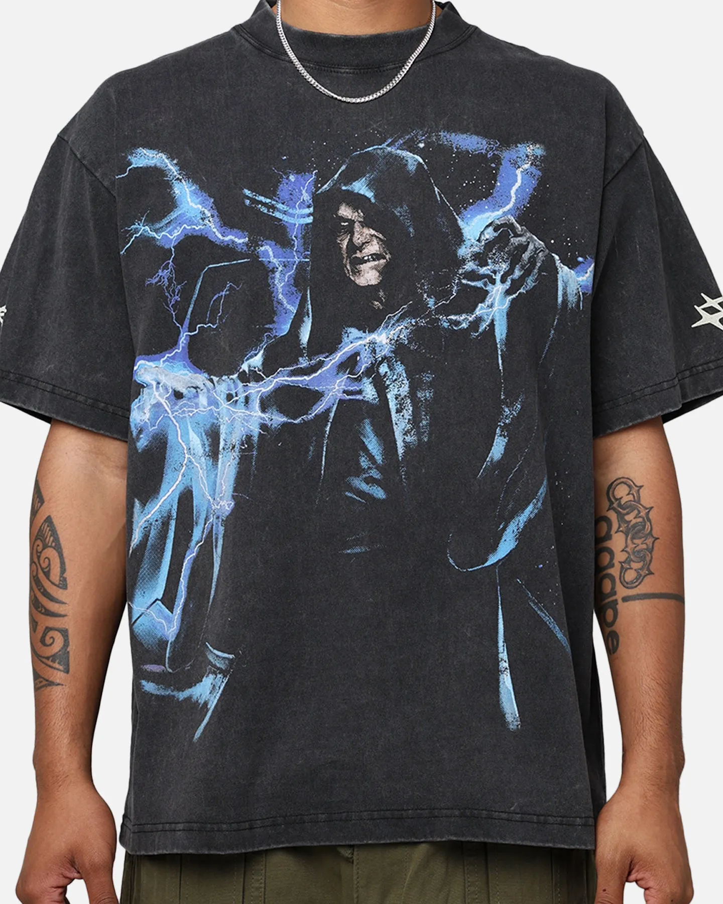 Star Wars Darth Sidious T-Shirt Black Wash sold by Culture Kings product image thumbnail 4