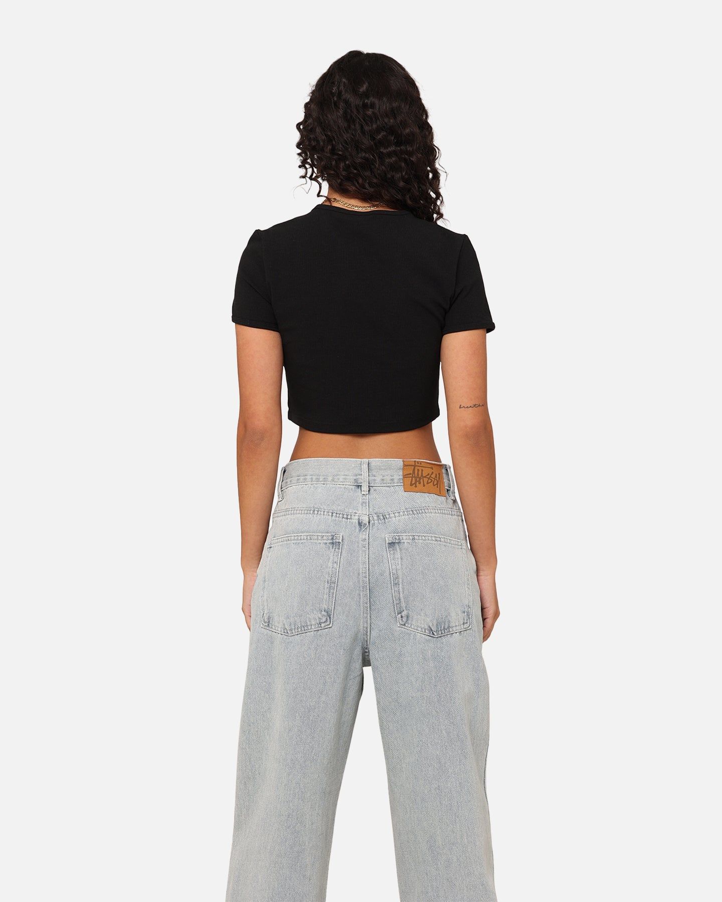 Adidas Women's Essentials Rib Baby T-Shirt Black sold by Culture Kings product image thumbnail 4