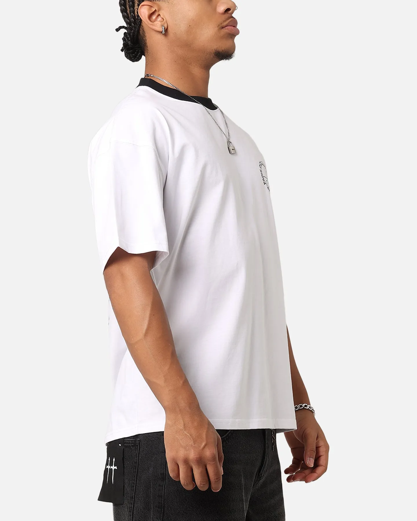 Carre Shootout Oversized Ringer T-Shirt White sold by Culture Kings product image thumbnail 5