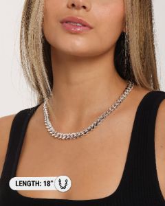 House Of Auric 10mm Cuban Link Chain Sterling Silver sold by Culture Kings