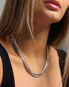 House Of Auric 10mm Cuban Link Chain Sterling Silver sold by Culture Kings