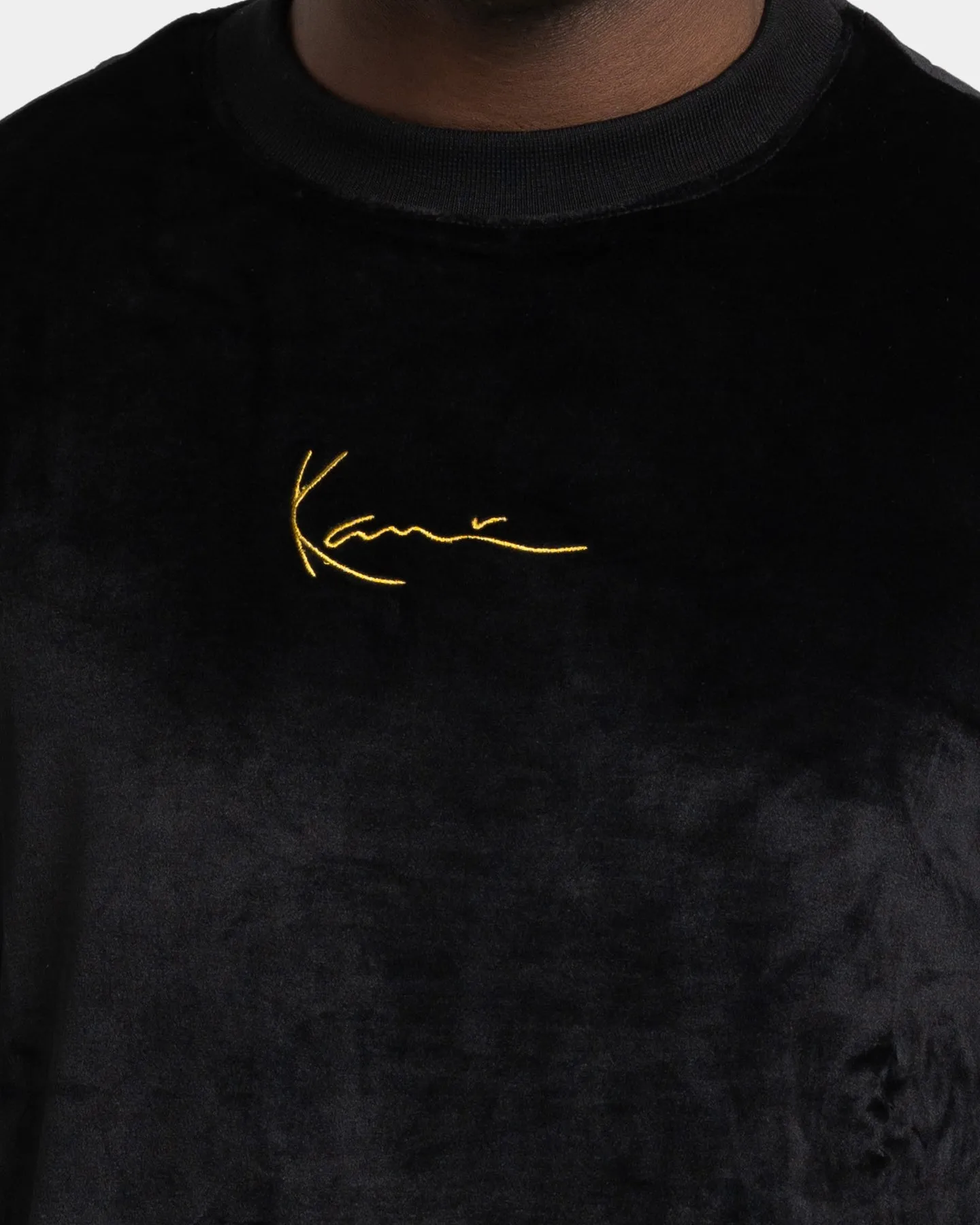 Karl Kani Signature Velvet Crewneck Black sold by Culture Kings product image thumbnail 3
