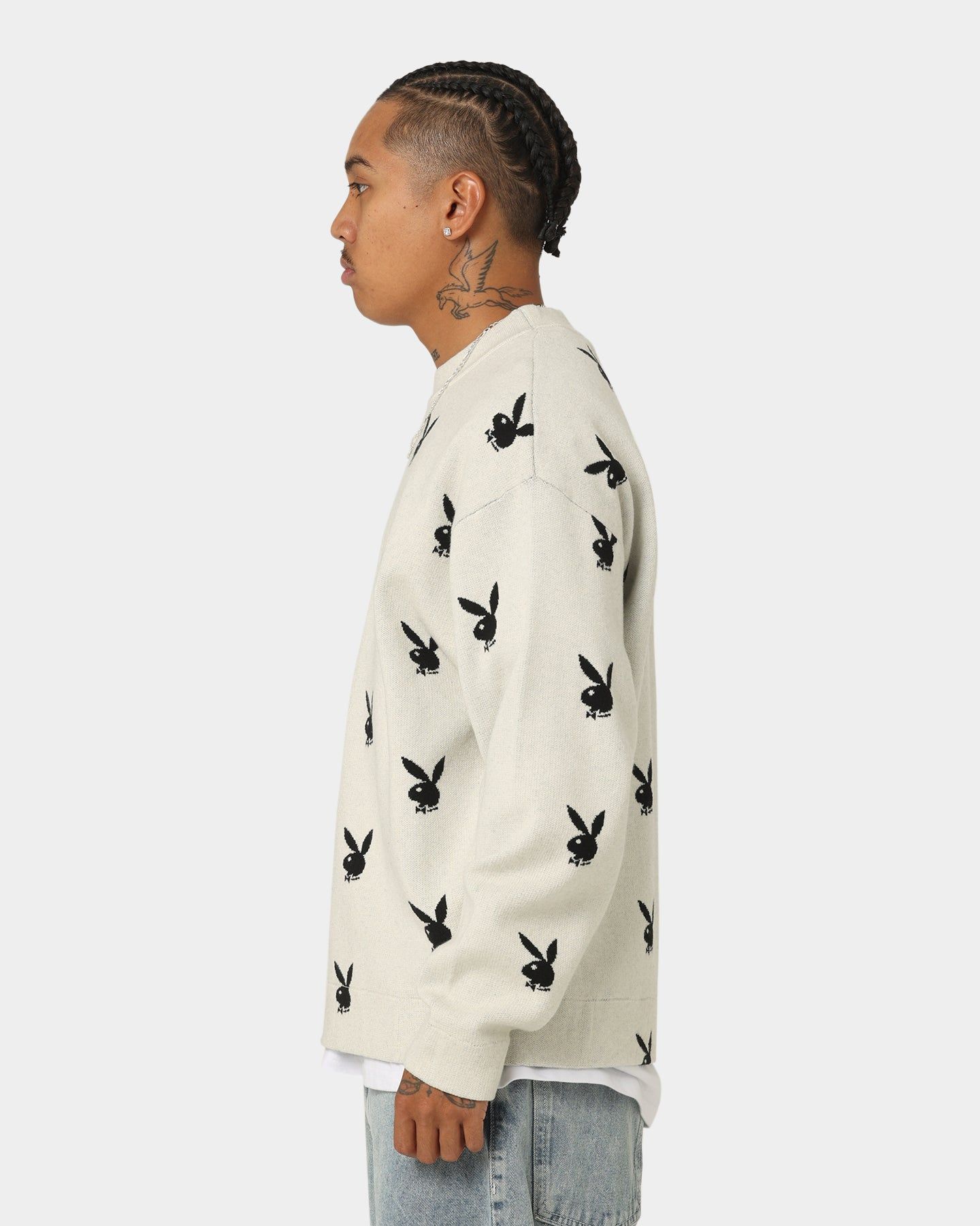 Playboy By CK Bunny Knit Sweater V2 Off White sold by Culture Kings product image thumbnail 6