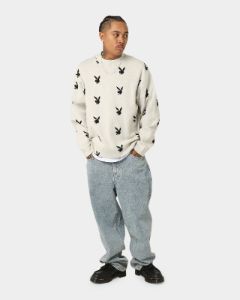 Playboy By CK Bunny Knit Sweater V2 Off White sold by Culture Kings