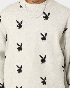 Playboy By CK Bunny Knit Sweater V2 Off White sold by Culture Kings