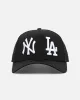 New Era New York Yankees X Los Angeles Dodgers 'Dual Logo' 9FORTY A-Frame Snapback Black/White sold by Culture Kings