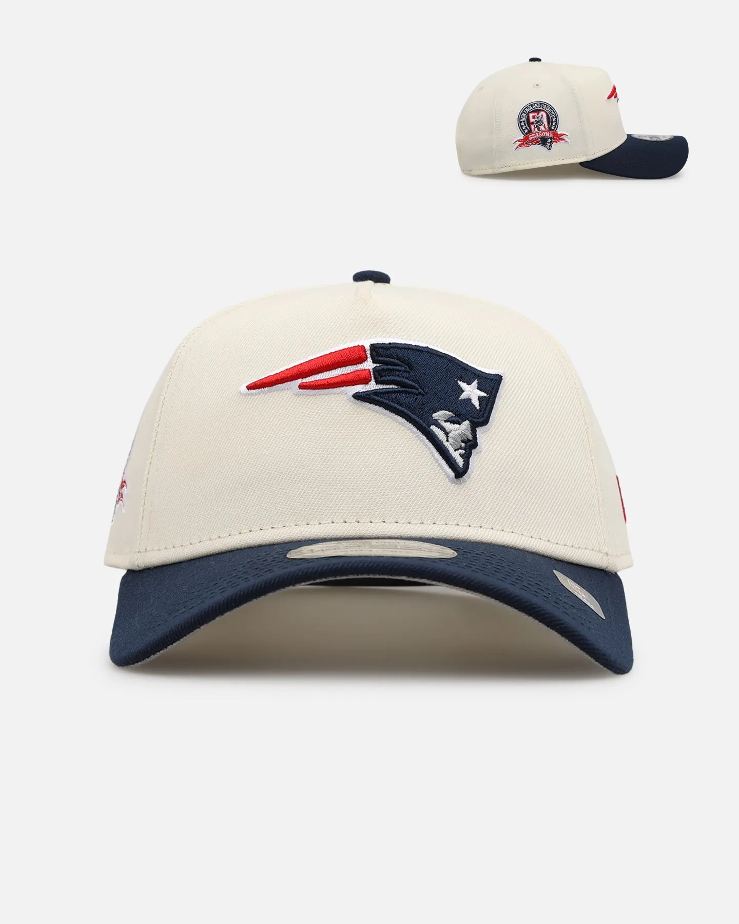New Era New England Patriots 'NFL Kickoff' 9FORTY A-Frame Snapback Chrome sold by Culture Kings