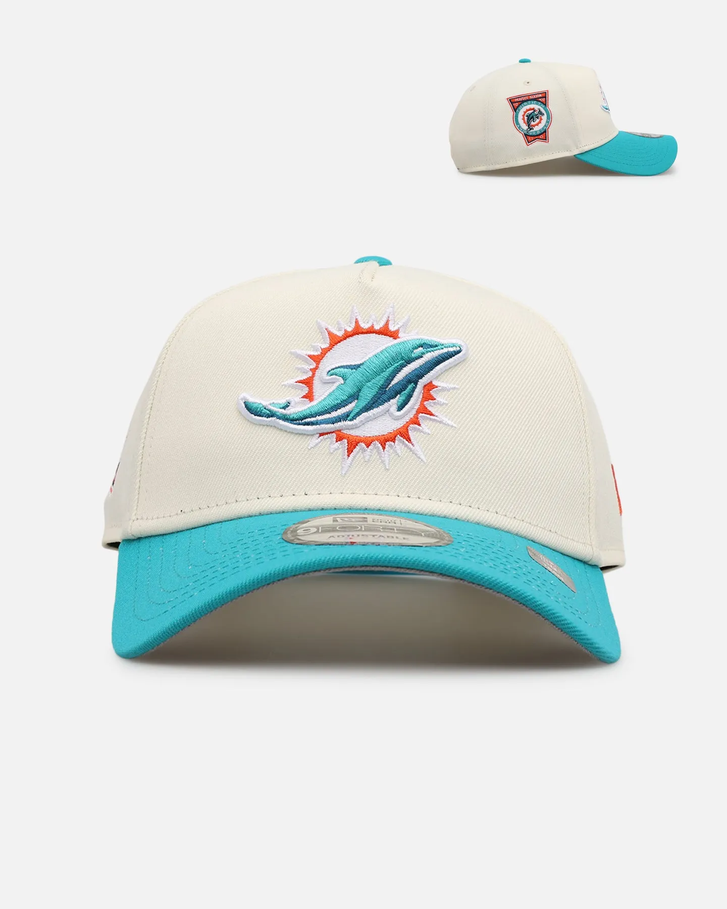 New Era Miami Dolphins 'NFL Kickoff' 9FORTY A-Frame Snapback Chrome sold by Culture Kings