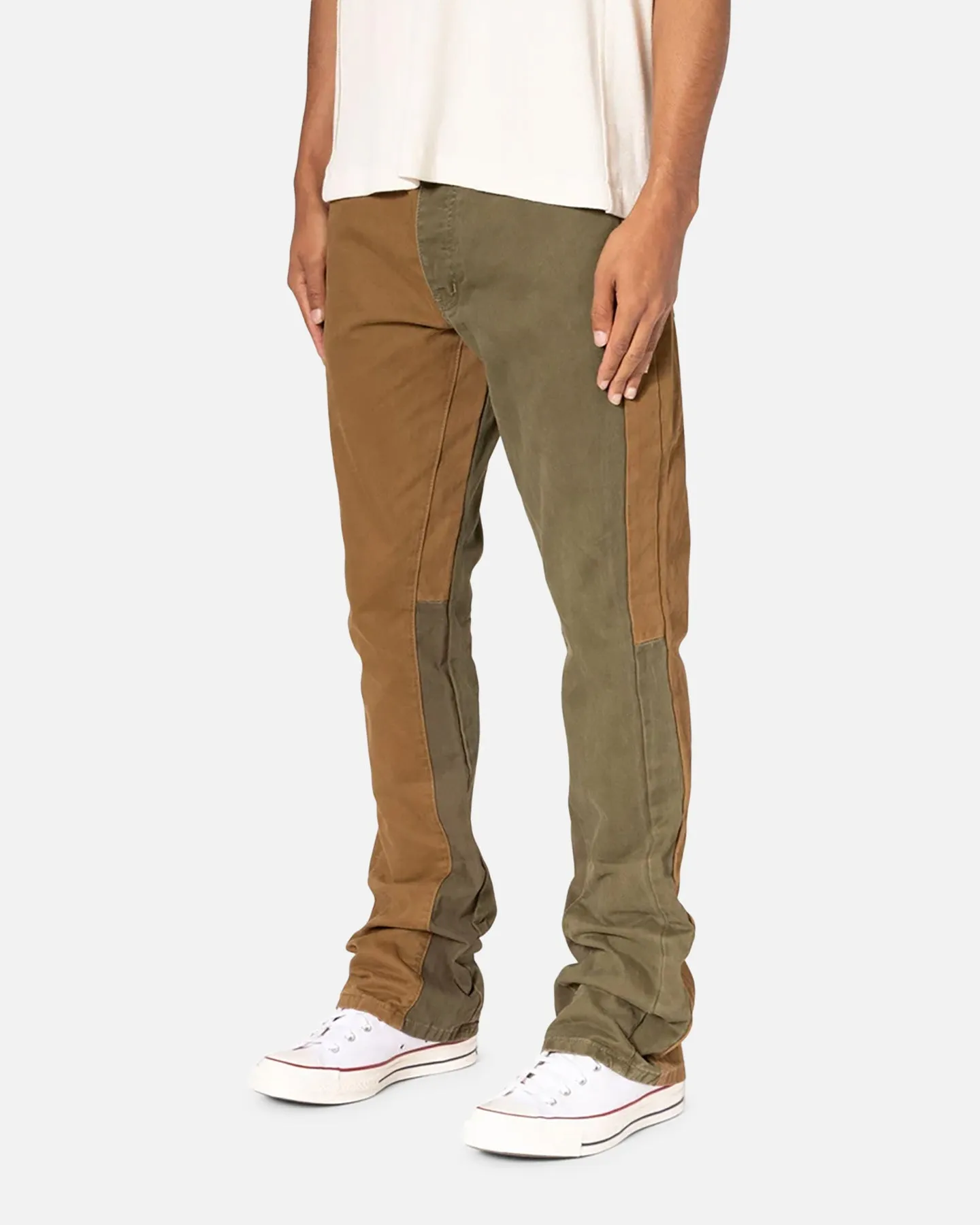 MNML B680 Colour Block Denim Jeans Olive sold by Culture Kings product image thumbnail 2