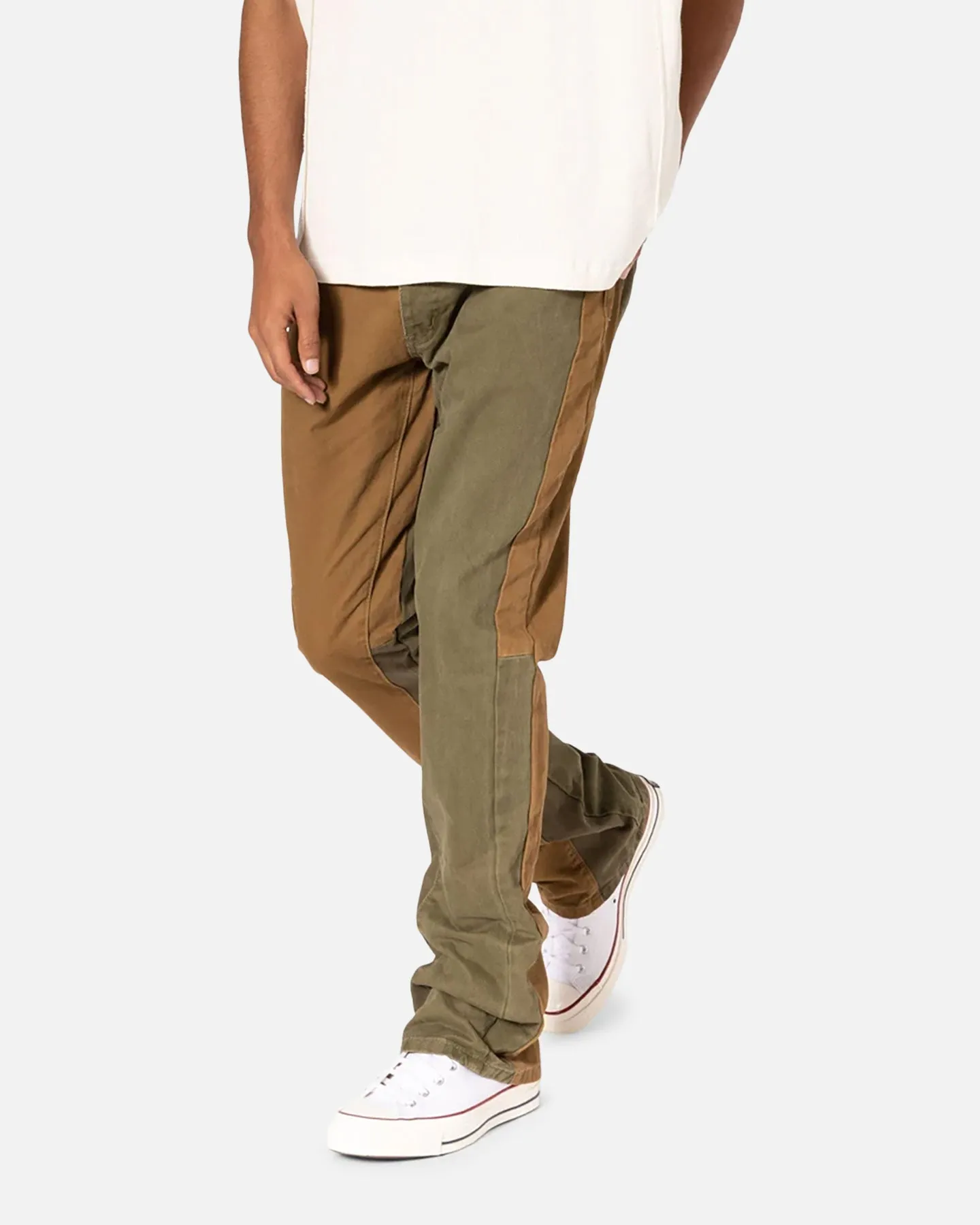 MNML B680 Colour Block Denim Jeans Olive sold by Culture Kings product image thumbnail 5