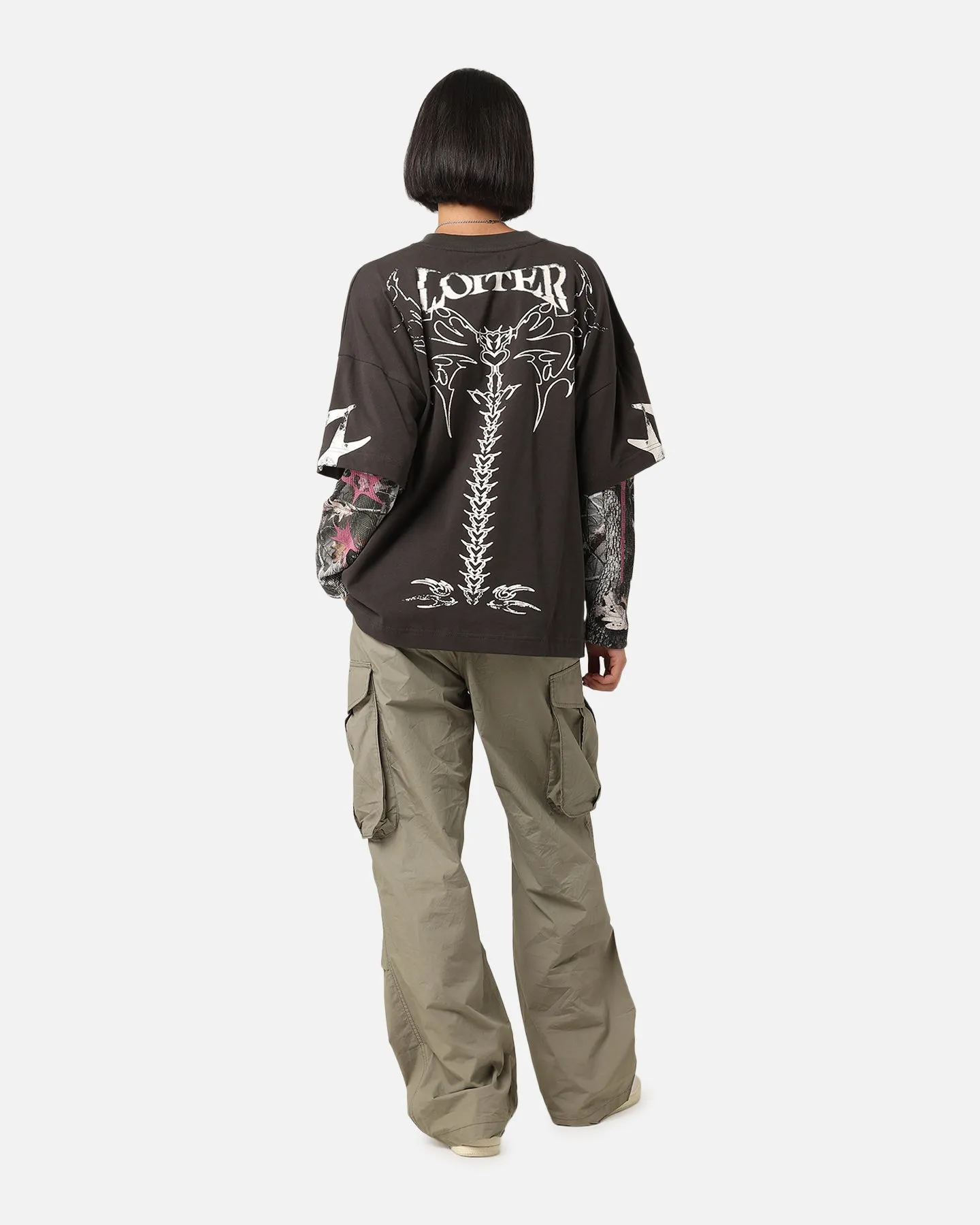 Loiter Seek N Destroy Long Sleeve T-Shirt Charcoal sold by Culture Kings product image thumbnail 4