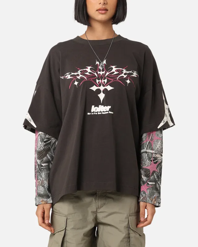 Loiter Seek N Destroy Long Sleeve T-Shirt Charcoal sold by Culture Kings