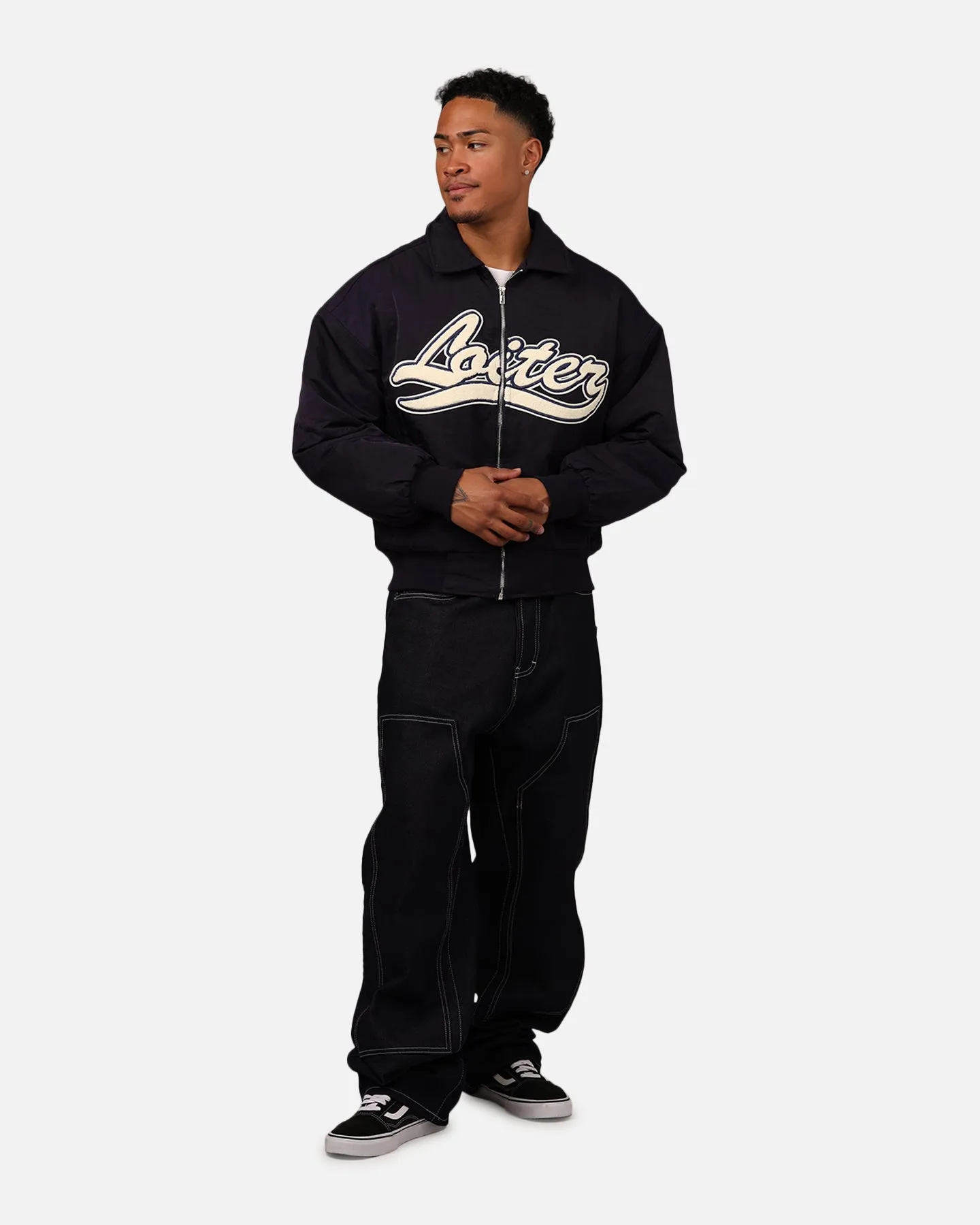 Loiter Pitch Varsity Jacket Navy sold by Culture Kings product image thumbnail 3