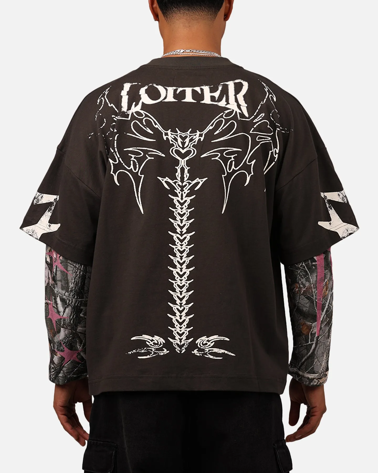 Loiter Seek N Destroy Long Sleeve T-Shirt Charcoal sold by Culture Kings