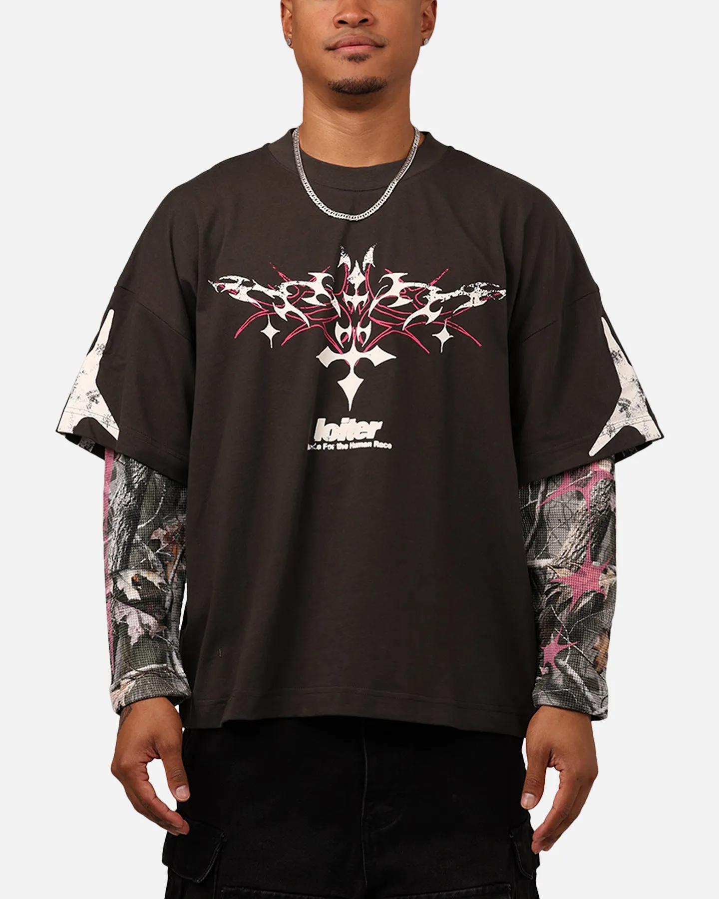 Loiter Seek N Destroy Long Sleeve T-Shirt Charcoal sold by Culture Kings product image thumbnail 2