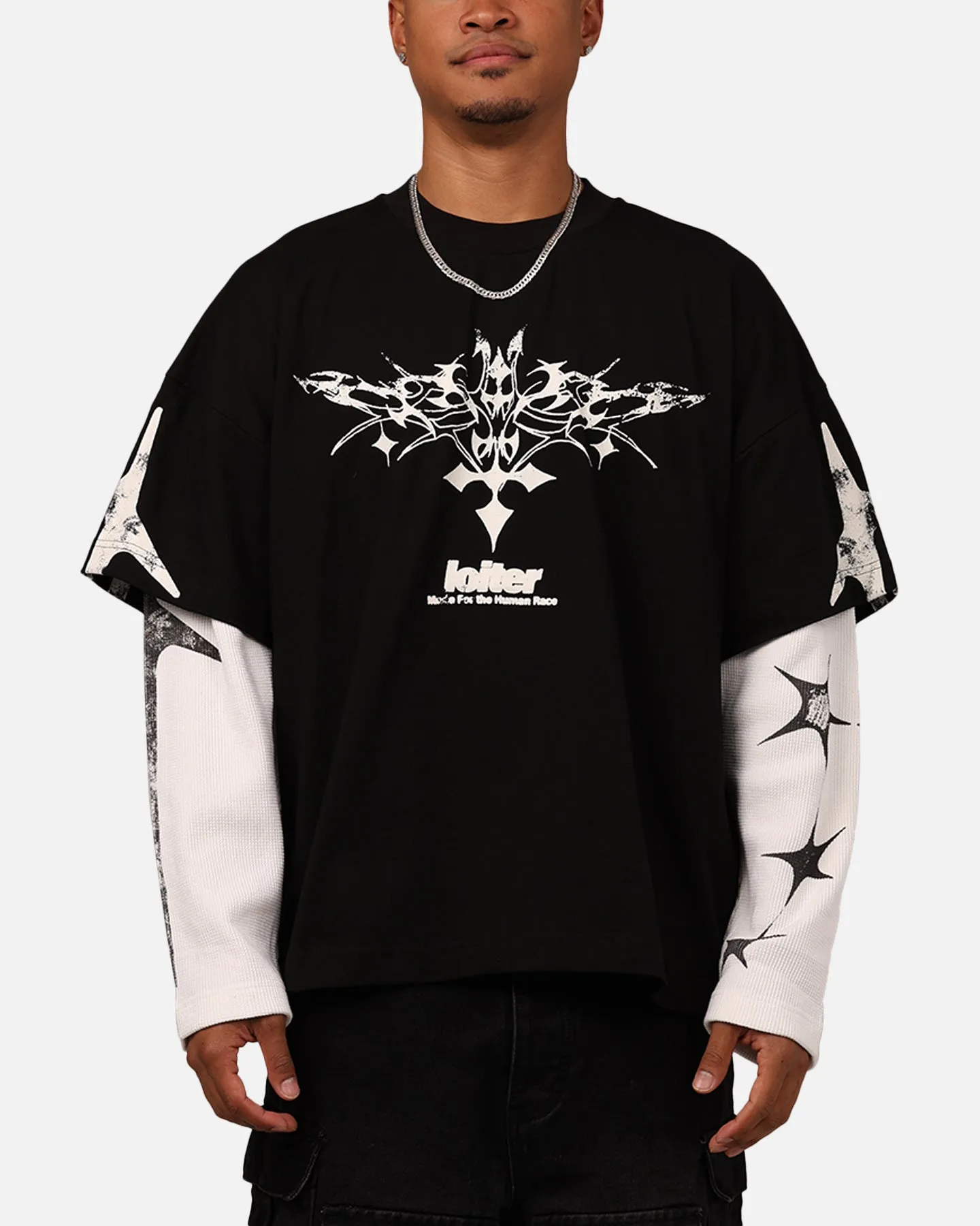 Loiter Seek N Destroy Long Sleeve T-Shirt Vintage Black sold by Culture Kings product image thumbnail 2