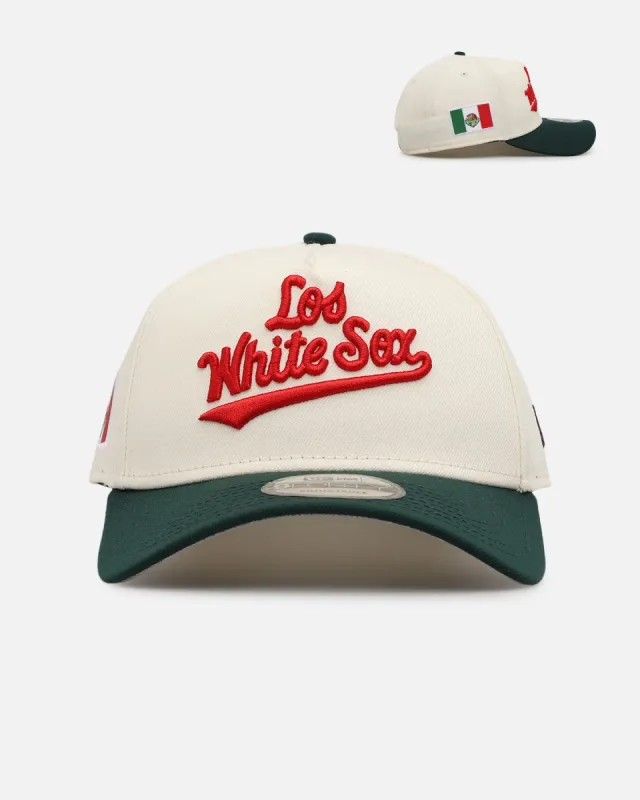 New Era Chicago White Sox 'Mexican Independence Day' 9FORTY A-Frame Snapback Chrome/Dark Green sold by Culture Kings