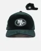 New Era San Francisco 49ers 'Plush Chenille' 9FORTY A-Frame Snapback Dark Green sold by Culture Kings