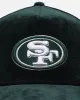New Era San Francisco 49ers 'Plush Chenille' 9FORTY A-Frame Snapback Dark Green sold by Culture Kings