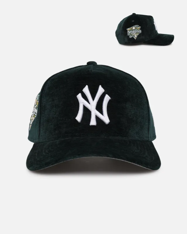 New Era New York Yankees 'Plush Chenille' 9FORTY A-Frame Snapback Dark Green sold by Culture Kings