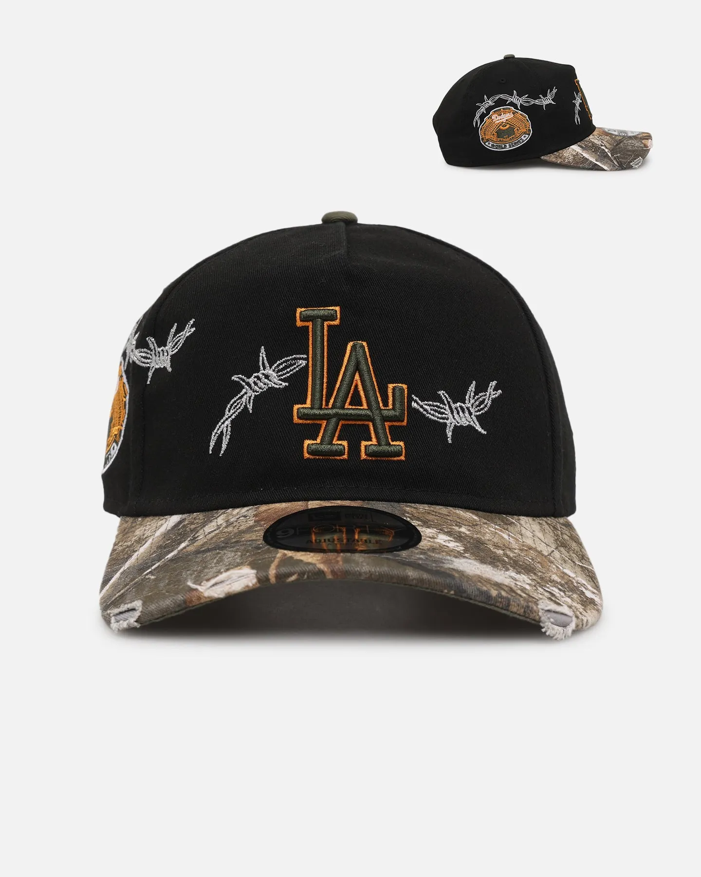 New Era Los Angeles Dodgers 'Realtree Grit 2.0' 9FORTY A-Frame Snapback Black/Green/Orange sold by Culture Kings
