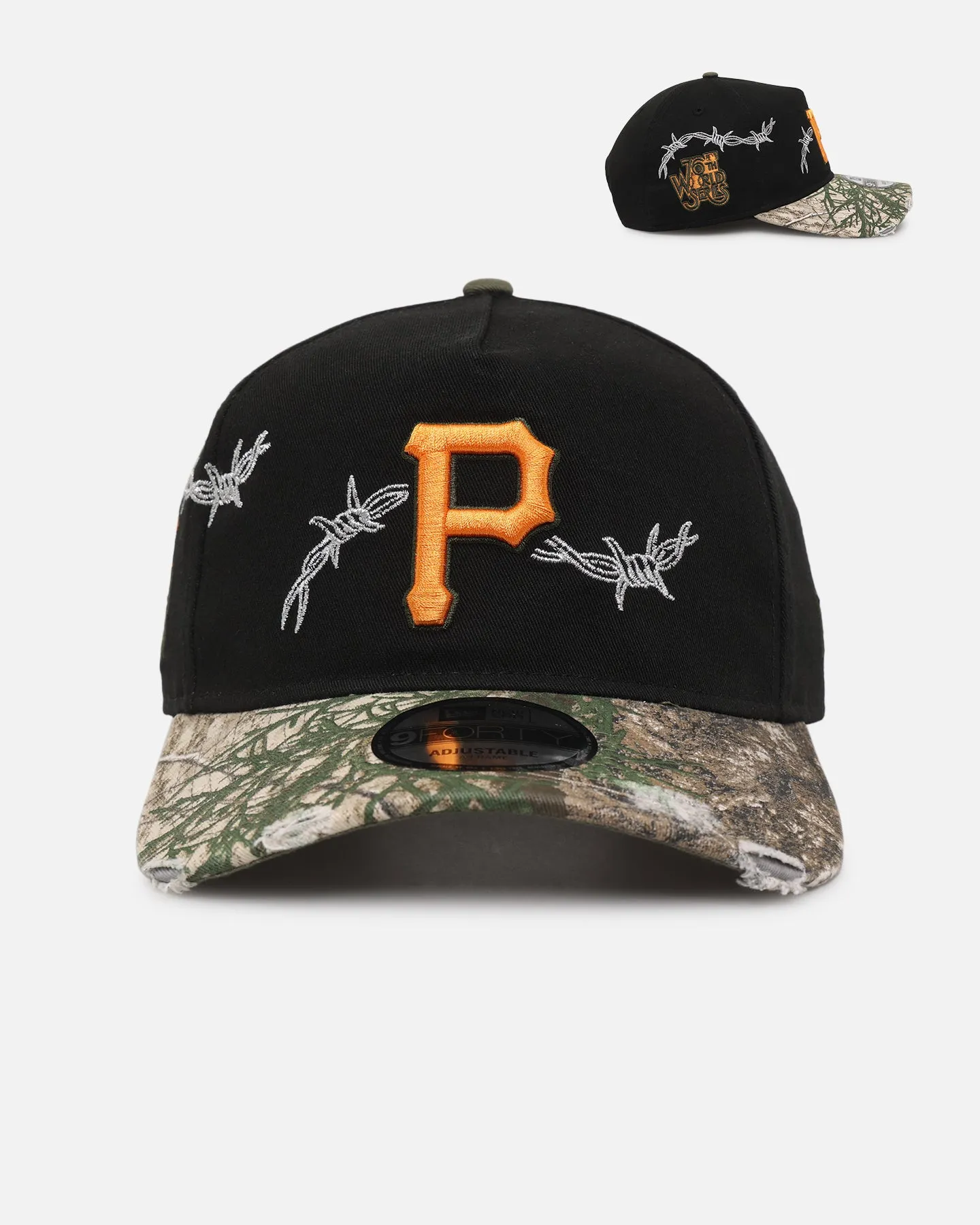 New Era Pittsburgh Pirates 'Realtree Grit 2.0' 9FORTY A-Frame Snapback Black/Green/Orange sold by Culture Kings