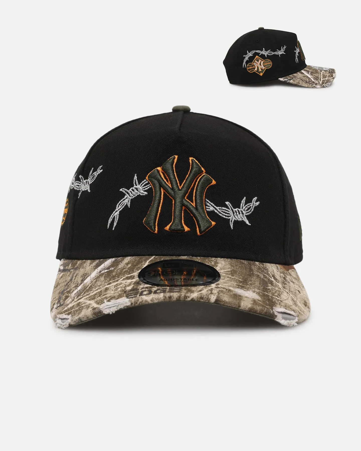 New Era New York Yankees 'Realtree Grit 2.0' 9FORTY A-Frame Snapback Black/Green/Orange sold by Culture Kings