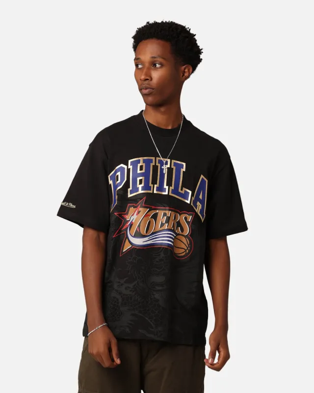 Mitchell & Ness Philadelphia 76ers Year Of The Dragon T-Shirt Faded Black sold by Culture Kings