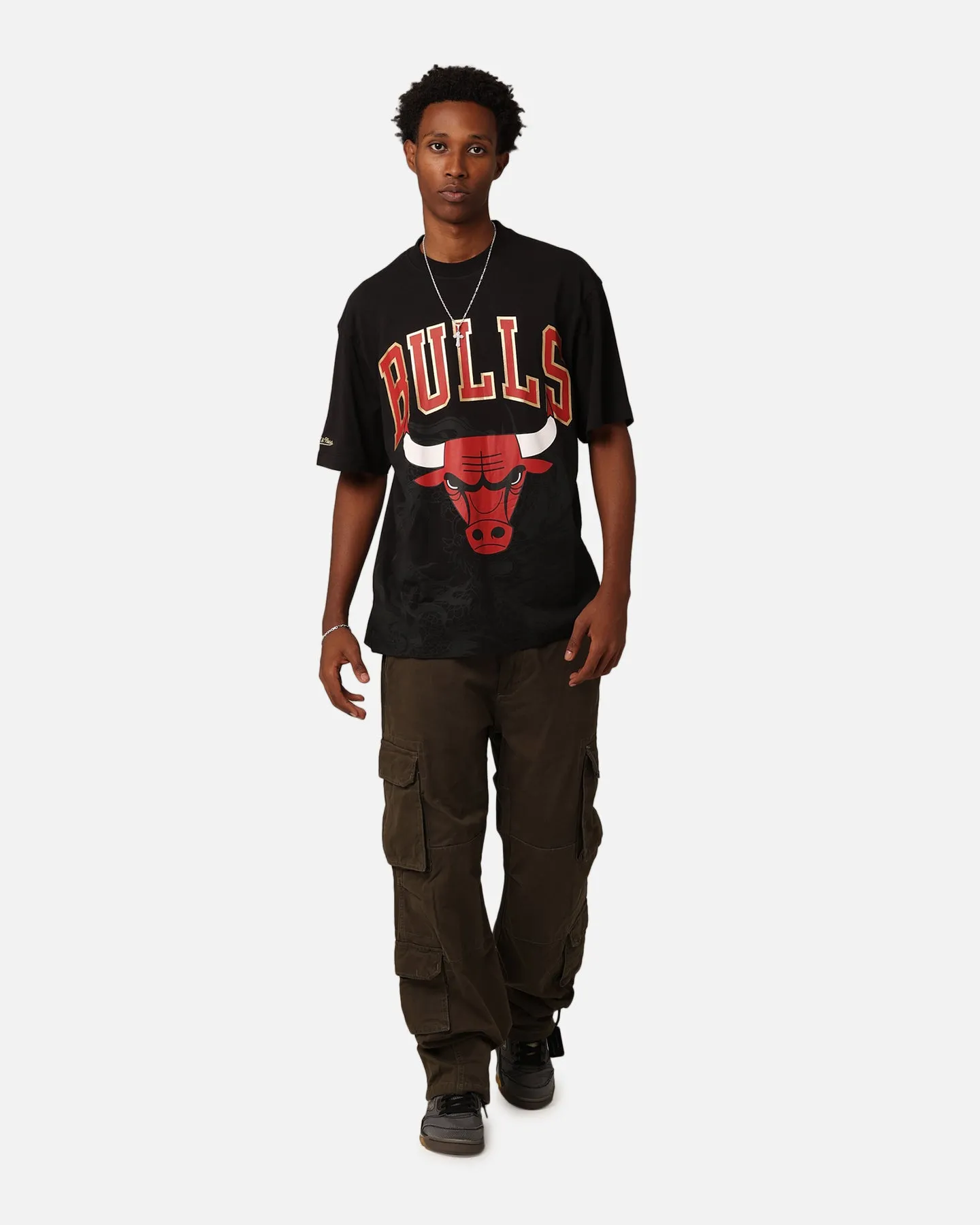 Mitchell & Ness Chicago Bulls Year Of The Dragon T-Shirt Faded Black sold by Culture Kings product image thumbnail 2