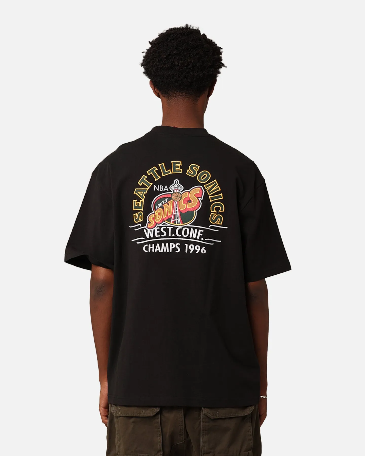 Mitchell & Ness Seattle Sonics Arch T-Shirt Faded Black sold by Culture Kings product image thumbnail 4