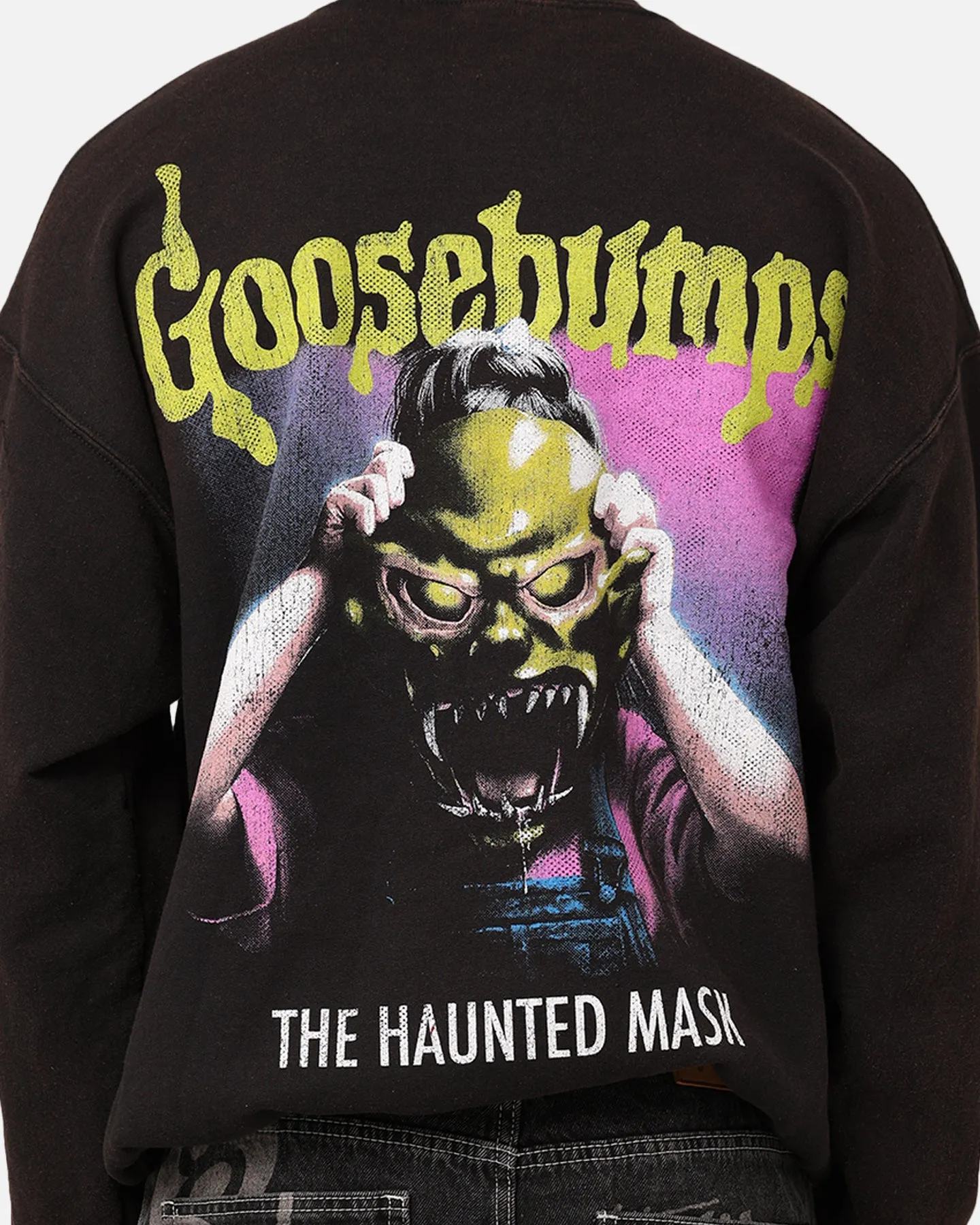 American Thrift X Goosebumps The Haunted Mask Crewneck Black Wash sold by Culture Kings product image thumbnail 5